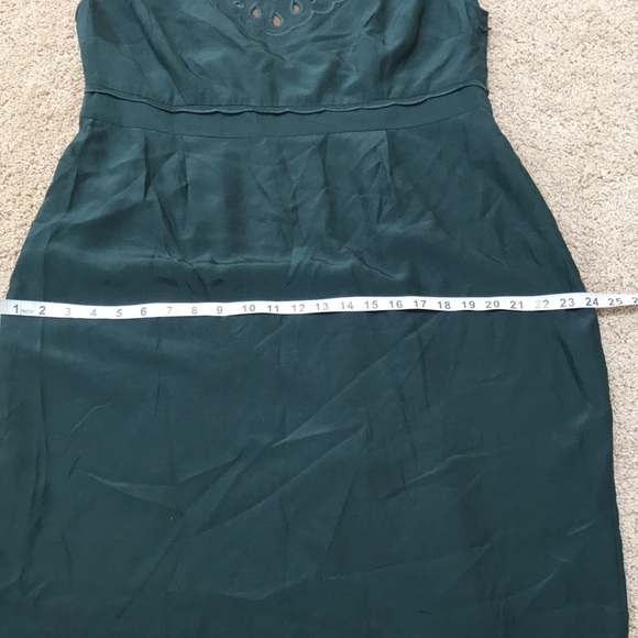 BODEN Size 14R dark green embroidered dress with cut outs - Picture 10 of 10